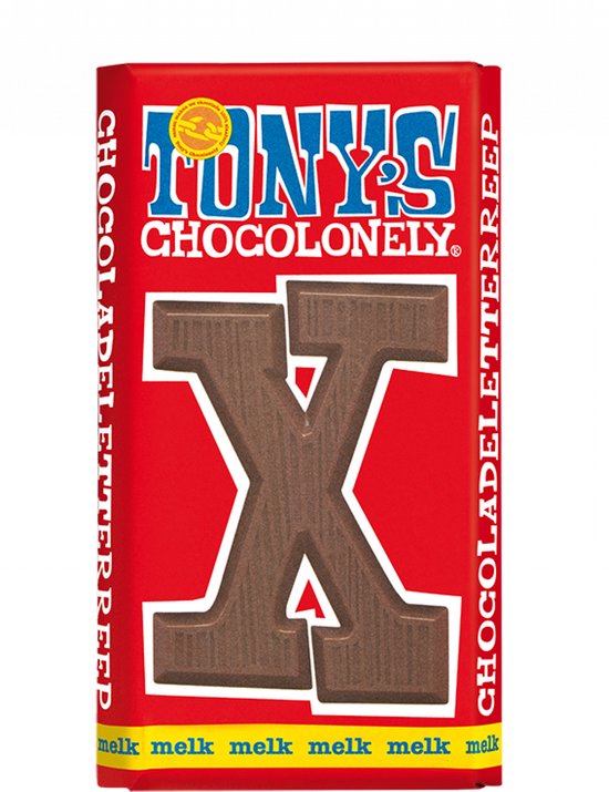 Tony's Chocolonely Sint Sinterklaas Letterreep X - Melk - 15 x 180 gram