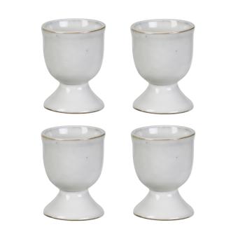 Broste Copenhagen Nordic Sand set van 4 eierkopjes Reactive glazed stoneware Ø 5 x H6,5 cm
