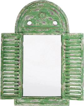 Esschert Design Tuinspiegel luiken verouderd - Groen