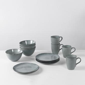 Broste Copenhagen Nordic Sea ontbijtset voor 4, 16 delig kom, ontbijtbord &  beker