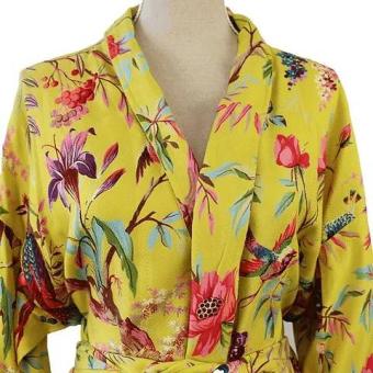Imbarro Fashion & Home kimono paradise birds oker