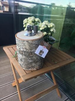 Esschert Design FF418 Olielamp Berken | Olielamp in stijlvolle Berkenstam