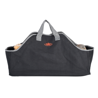 Esschert Design - Haardblokkentas zwart grijs - Haardvuur accessoires - Kunststof - Zwart