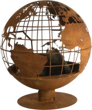 Esschert Design vuurkorf - wereld-vuurbol - wereldbol - FF451 - haard