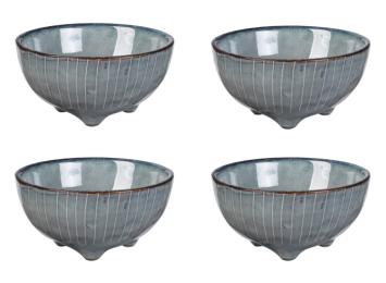 Broste Copenhagen Nordic Sea kom op pootjes Large set van 4 - Ø 11 x H5,5 cm