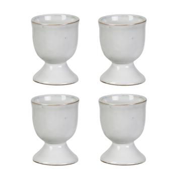 Broste Copenhagen Nordic Sand set van 4 eierkopjes Reactive glazed stoneware Ø 5 x H6,5 cm