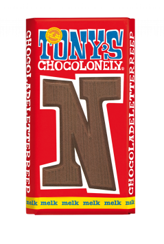 Tony Chocolonely Sinterklaas Sint letterreep melkchocolade 15 x N