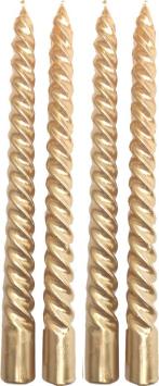  Cactula gouden gedraaide swirl dinerkaarsen 4 stuks Mooi!