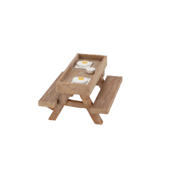 Cactula Muurpicknicktafel, nodig vogels en eekhoorns uit voor het diner in de tuin met deze picknicktafel die op te hangen is