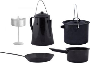 Esschert Design Pannenset Kampvuur - 4 Delig - Outdoor - Metaal