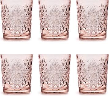 Cactula 3 roze glazen kandelaren met bijpassende kaarsjes